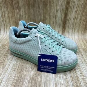 Birkenstock Bend Women's Size 7 EU 38 Suede Perforated Matcha Green Sneakers NEW